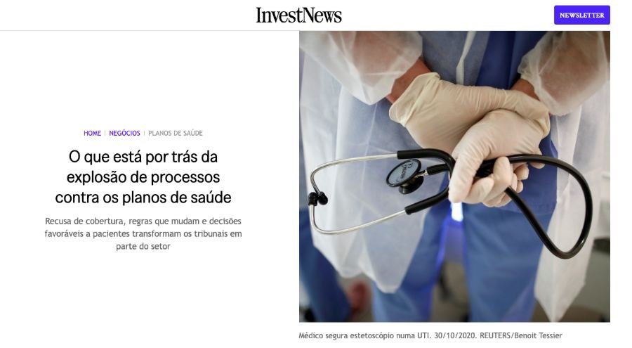 Reportagem do InvestNews: O que está por trás da explosão de processos contra os planos de saúde